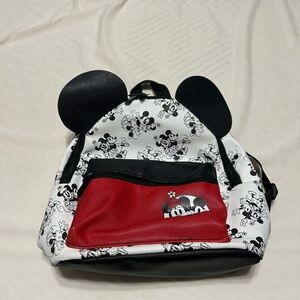 Disney Mickey Mouse Backpack - Red, Black, and White